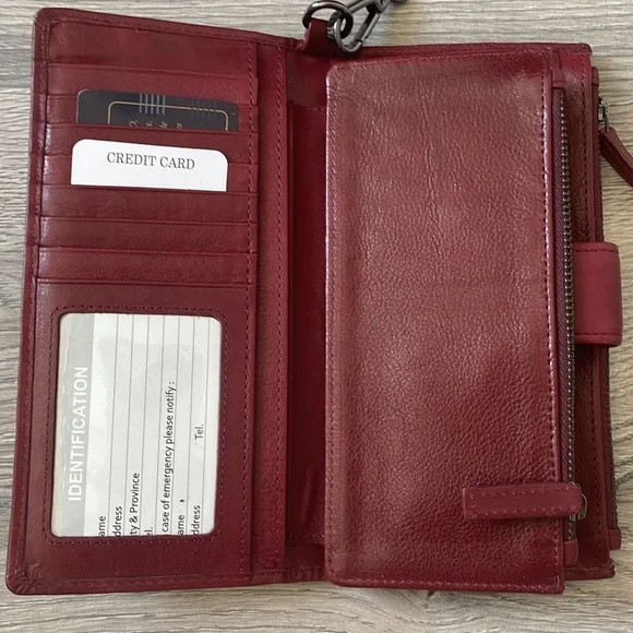 Rachel Rachel Roy burgundy/ maroon leather wallet - Picture 5 of 12